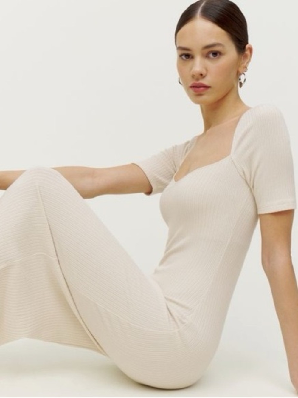Reformation Koda Knit Dress – Ivory/Cream – Size M